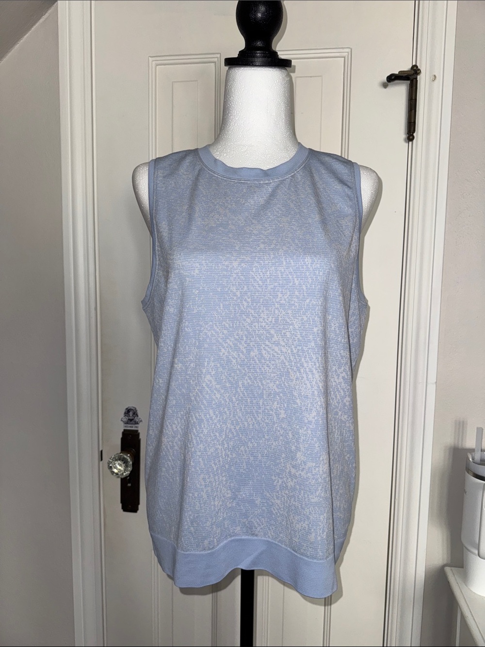 lululemon athletica Pale Blue Sleeveless Knit Tank